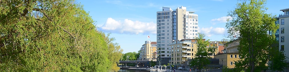 Linköping sett från Stångån