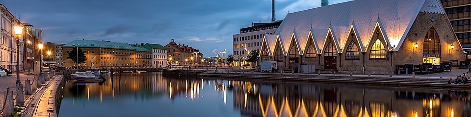 Fiskekyrkan i Göteborg i vinterskrud